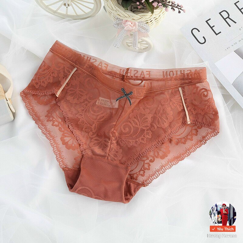 Quần lót nữ ren hoa cạp lưới FAshion - freesize - quần chip nữ thời trang cao cấp FLQ72