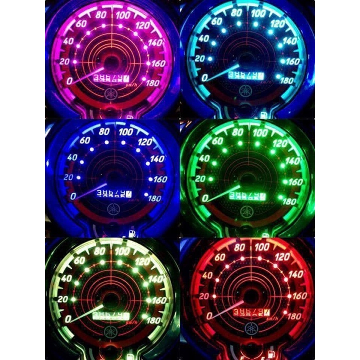 BỘ LED BÁO SỐ ĐỒNG HỒ SANG SỐ ĐỔI MÀU , ĐÈN TRANG TRÍ XE MÁY , ĐÈN BÁO SỐ XE MÁY , ĐÈN ĐỒNG HỒ XE MÁY, ĐỒ CHƠI XE MÁY