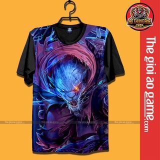 Áo liên minh huyền thoại tóc chiến Rengar Áo thun LMHT phông Đen league of legends