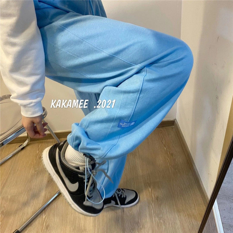 Quần Dài Thể Thao Dáng Rộng Phối Dây Rút Kiểu Hàn Quốc Cá Tính Cho Nữ | BigBuy360 - bigbuy360.vn