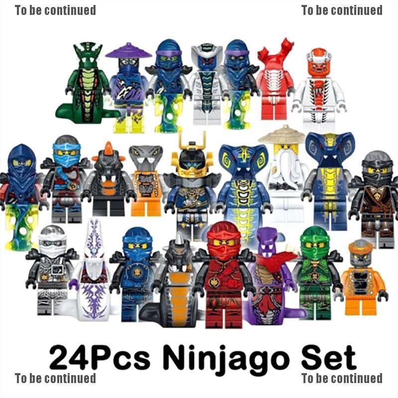 Set 24 Mô Hình Đồ Chơi Nhân Vật Hoạt Hình Ninjago