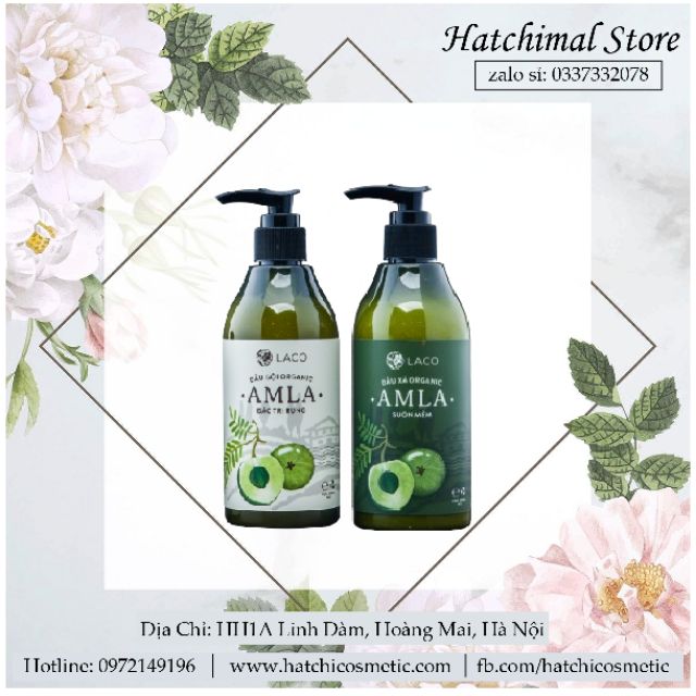 [Ngăn Ngừa Rụng+Hỗ Trợ Mọc Tóc] Bộ Dầu Gội Dầu Xả Amla Chính Hãng 100%