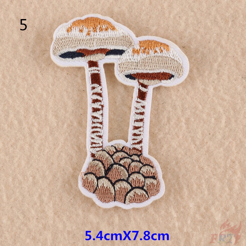 Sticker ủi quần áo thêu hình cây nấm dễ thương（☸ Plants - Mushroom Patch ☸）