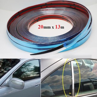 Nẹp viền chân kính ô tô mạ crom bản 20mm trang trí chân viền kính ô tô, nẹp dán viền chân kính ô tô mạ crom