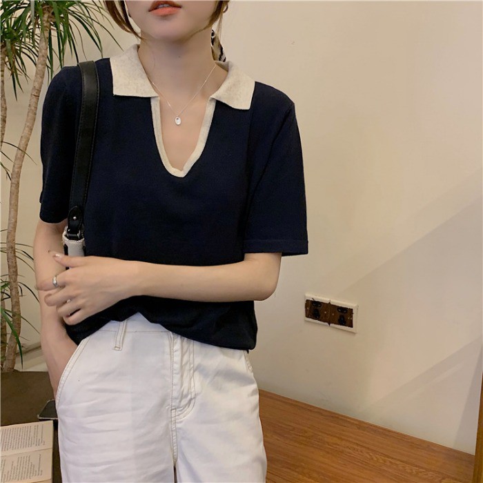 Áo Tay Ngắn Phong Cách Retro Dễ Thương Cho Nữ | BigBuy360 - bigbuy360.vn