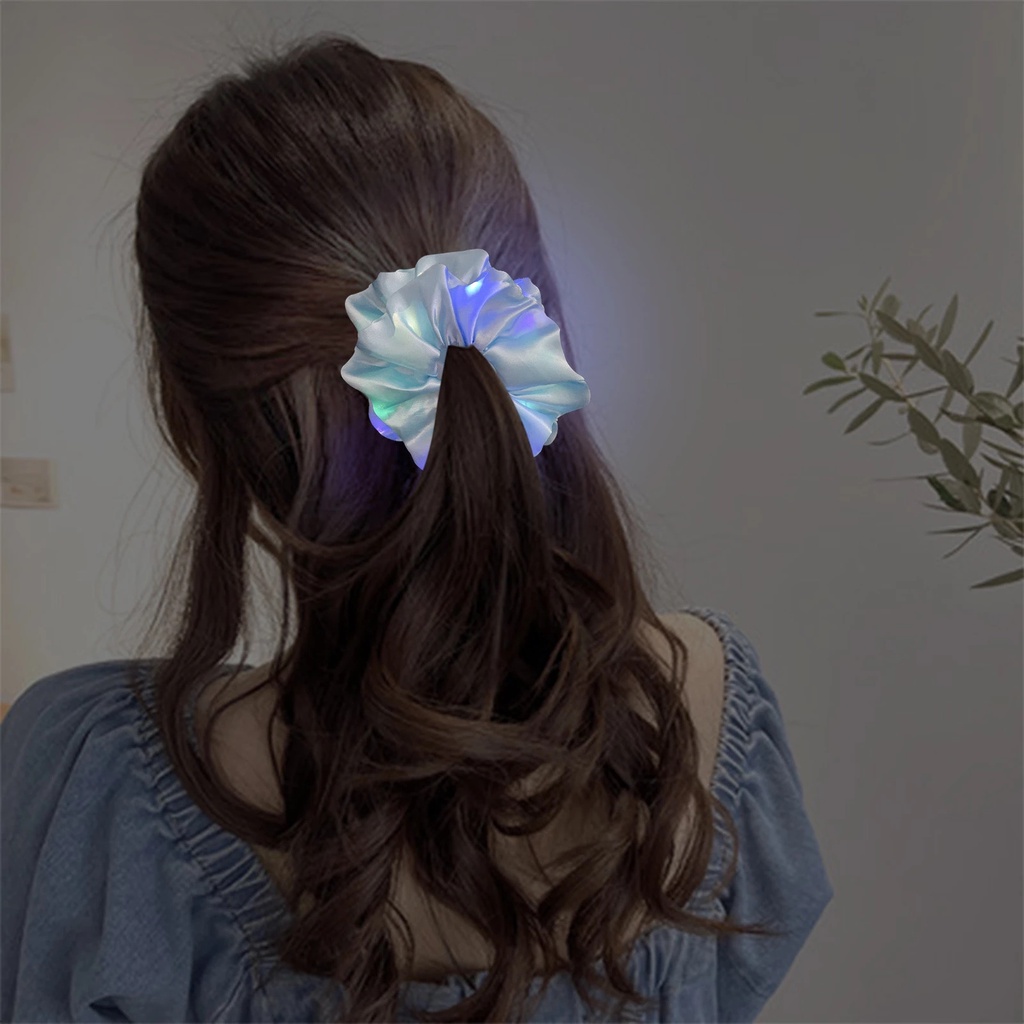 Dây Cột Tóc Có Đèn LED Sáng Nhiều Màu Sắc Thời Trang Cho Nữ
