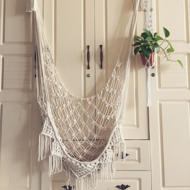 Võng đu macrame size vừa cho bé (hình thật)