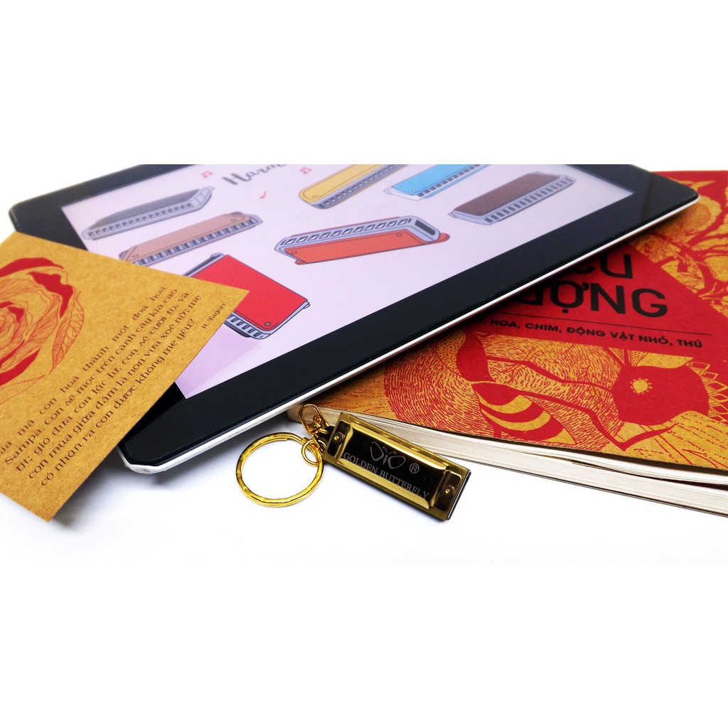 Kèn harmonica mini Golden Butterfly 5 lỗ Có Clip Thực Tế