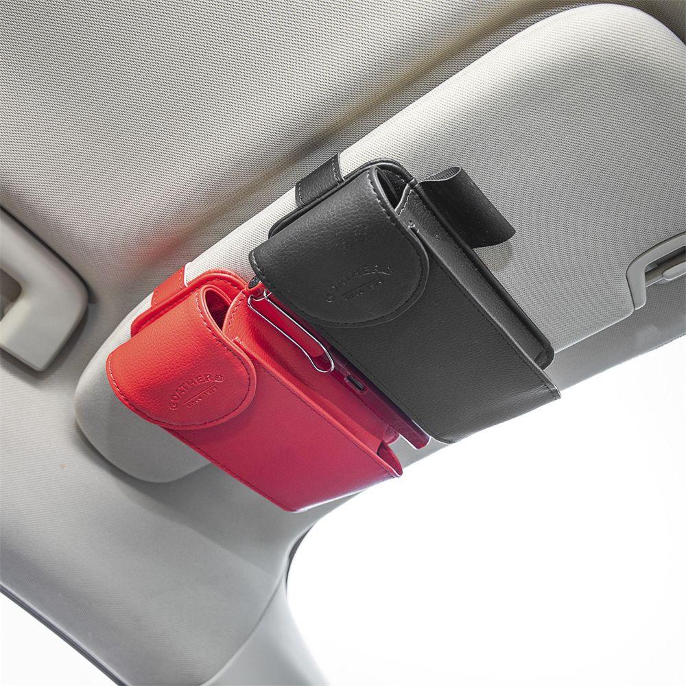 Túi Da Đựng Đồ Đa Năng Gắn Tấm Che Nắng Xe Ô Tô VANES1