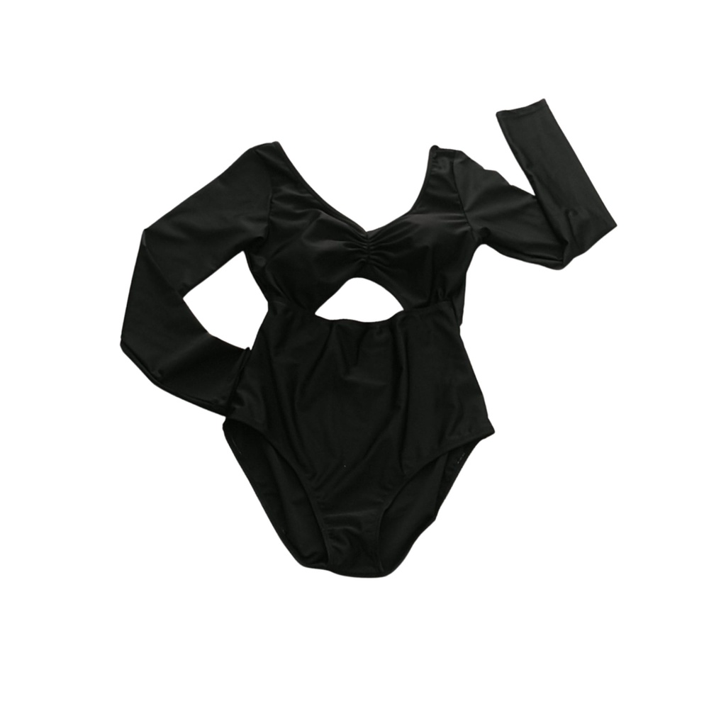 Bikini LANBISHOP Liền Mảnh, Đồ Bơi Nữ Tay Dài Nhún Ngực Khoét Lưng Khoét Ngực Siêu Sexy LANBI-001