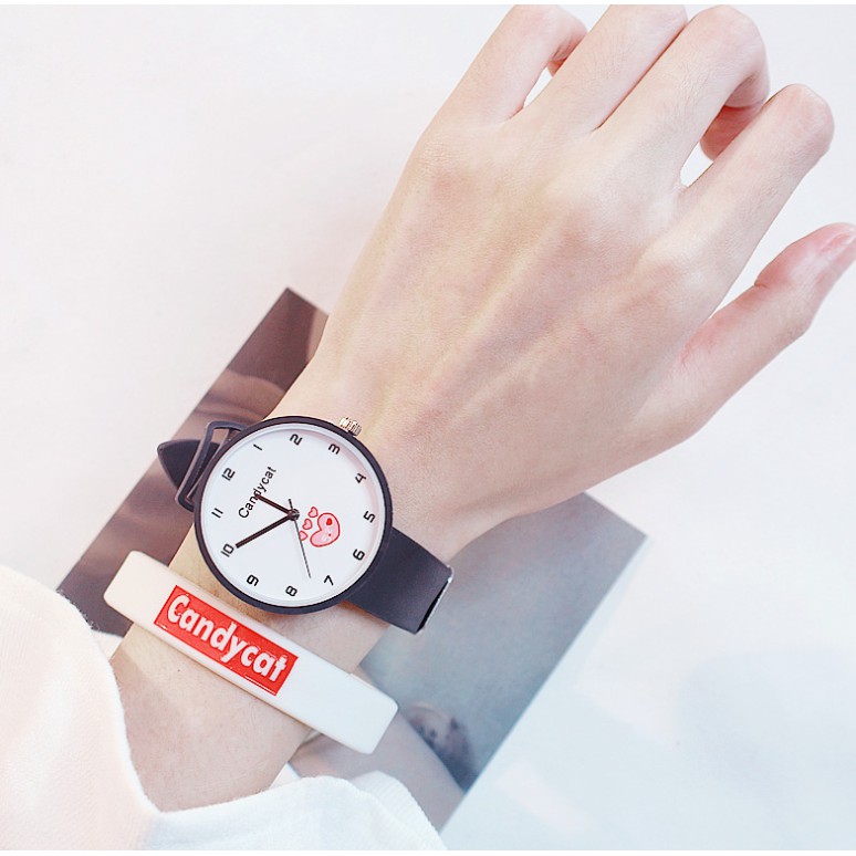 (Ko lắc) Đồng hồ thời trang nữ dây cao su C26 Candycat TRÁI TYM | BigBuy360 - bigbuy360.vn
