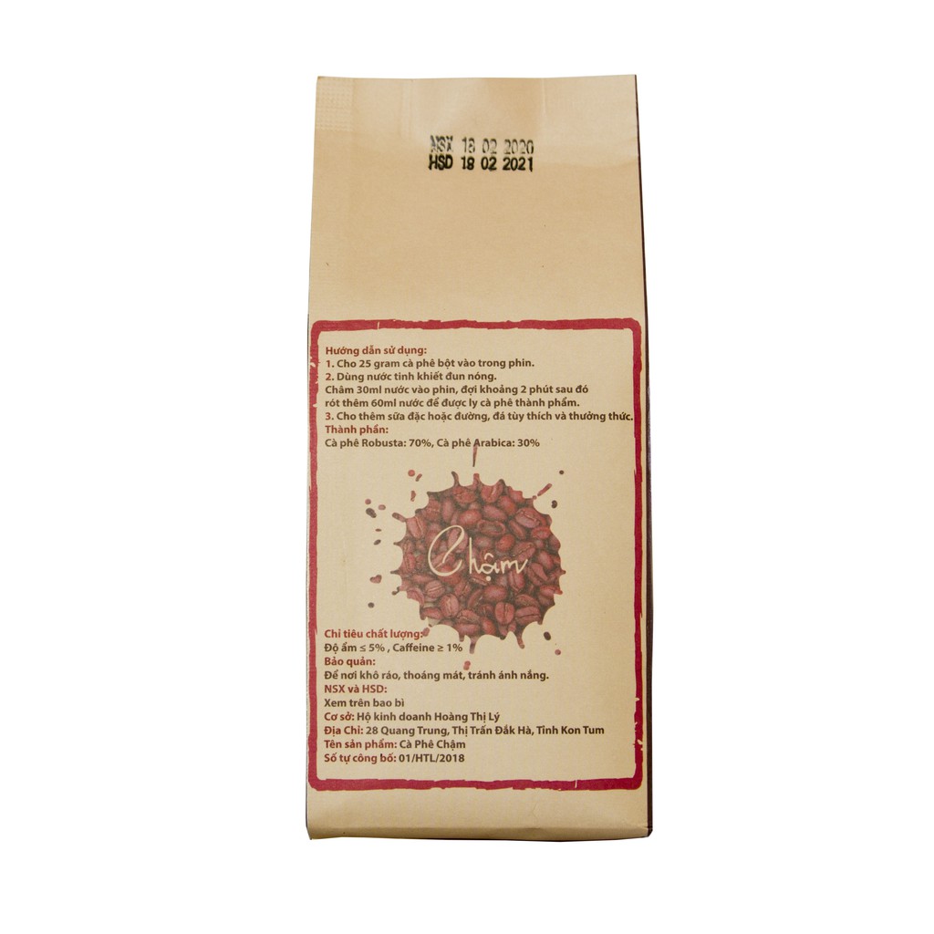 Combo 1,5kg cà phê nguyên chất rang mộc Chậm Coffee – Yêu Thương 250g (Kèm phin)