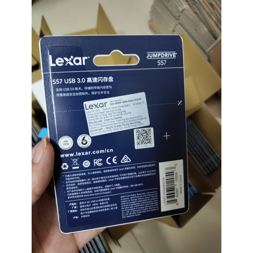 USB 64Gb Lexar Jumdrive S57 USB 3.0 RED | BigBuy360 - bigbuy360.vn