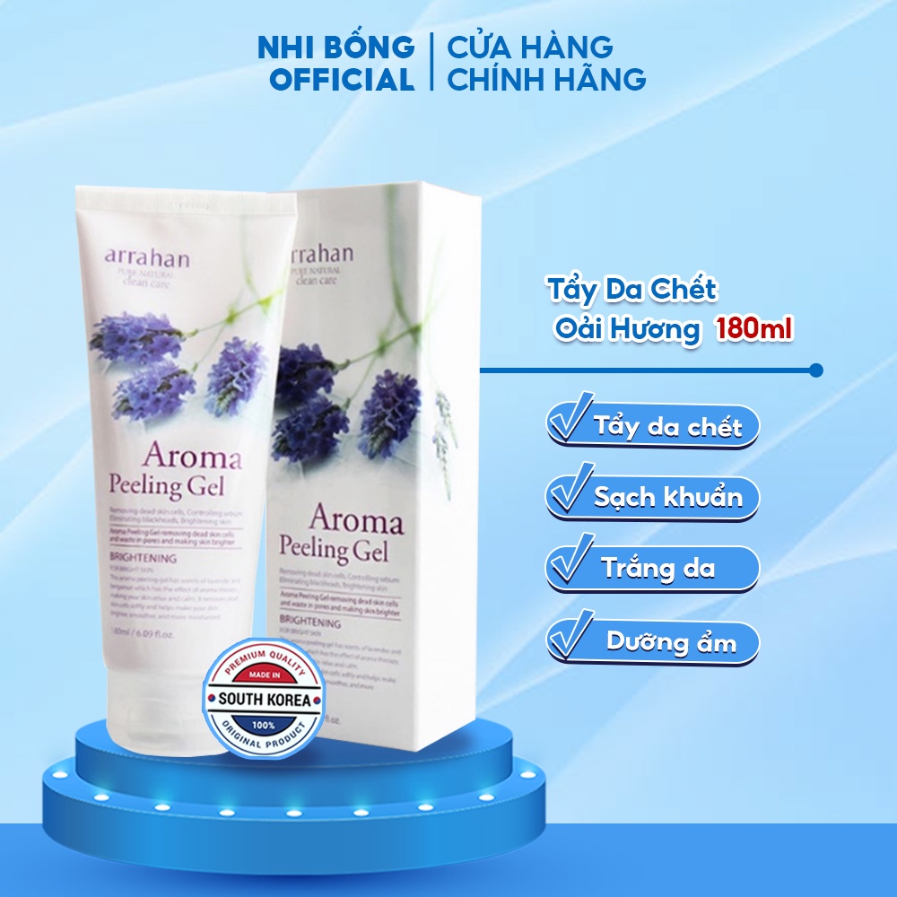 Tẩy Da Chết - Tẩy Tế Bào Da Chết Chiết Xuất Hoa Oải Hương Arrahan Hàn Quốc 180ml