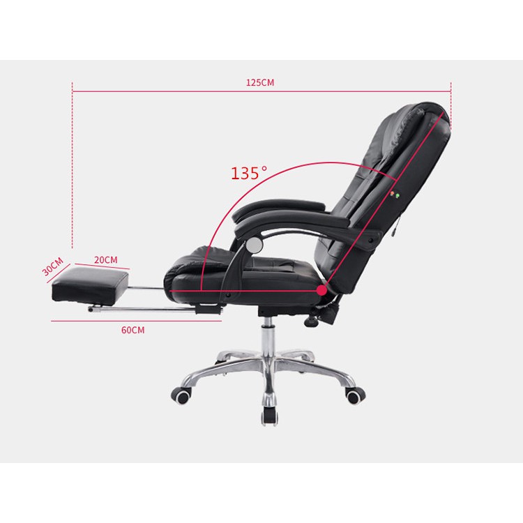 Ghế văn phòng, ngả lưng, gác chân,  massage thư giãn | BigBuy360 - bigbuy360.vn