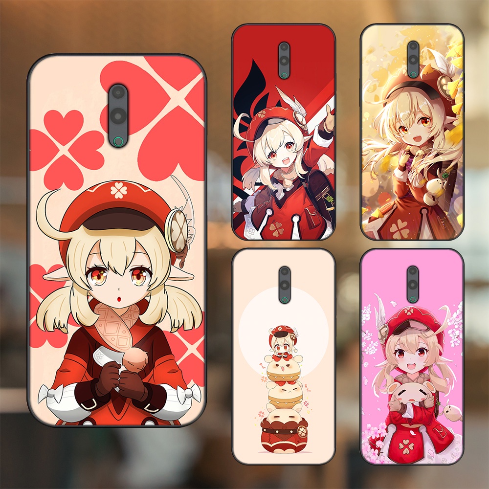 Ốp lưng Oppo Reno viền đen in hình Klee Genshin Impact