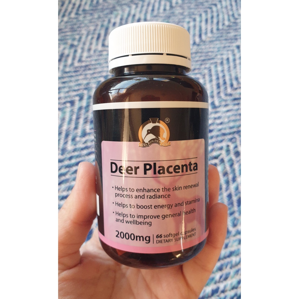 VIÊN NHAU THAI HƯƠU - KIWI GOLDEN KIWI - DEER PLACENTA 2000MG 66CAPS