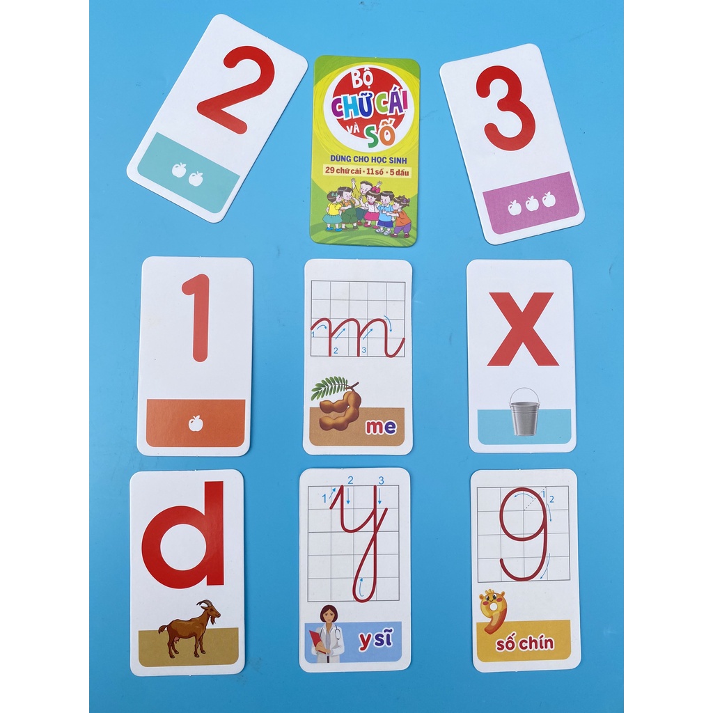 Bộ Thẻ Flascard, Giáo Cụ Montessori Cho Bé Học Chữ Cái, Số Đếm Và Luyện Viết Từ Sớm