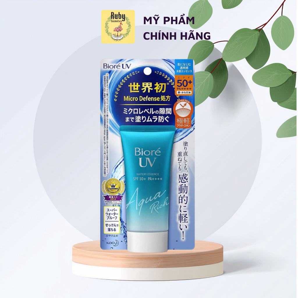 Kem Chống Nắng Biore UV Aqua Rich Watery Essence SPF 50+/ PA++++ 85g