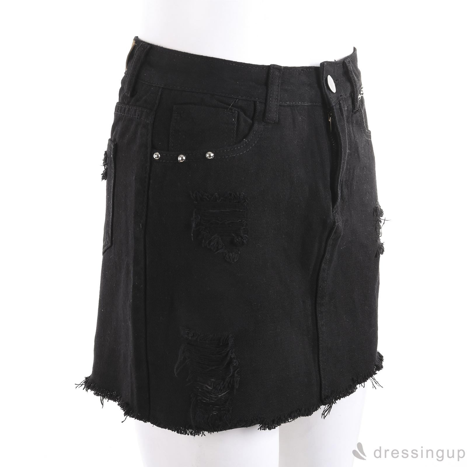 chân váy jean Chữ A Với Thiết Kế Lưng Cao Xinh Xắn Theo Phong Cách Hàn Quốc | BigBuy360 - bigbuy360.vn