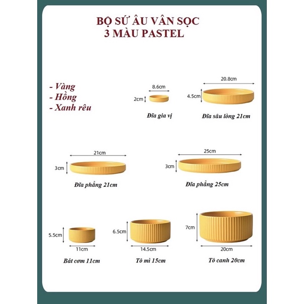 Bát cơm sứ, Tô mỳ, Tô Canh sứ màu La Mã cao cấp không chì