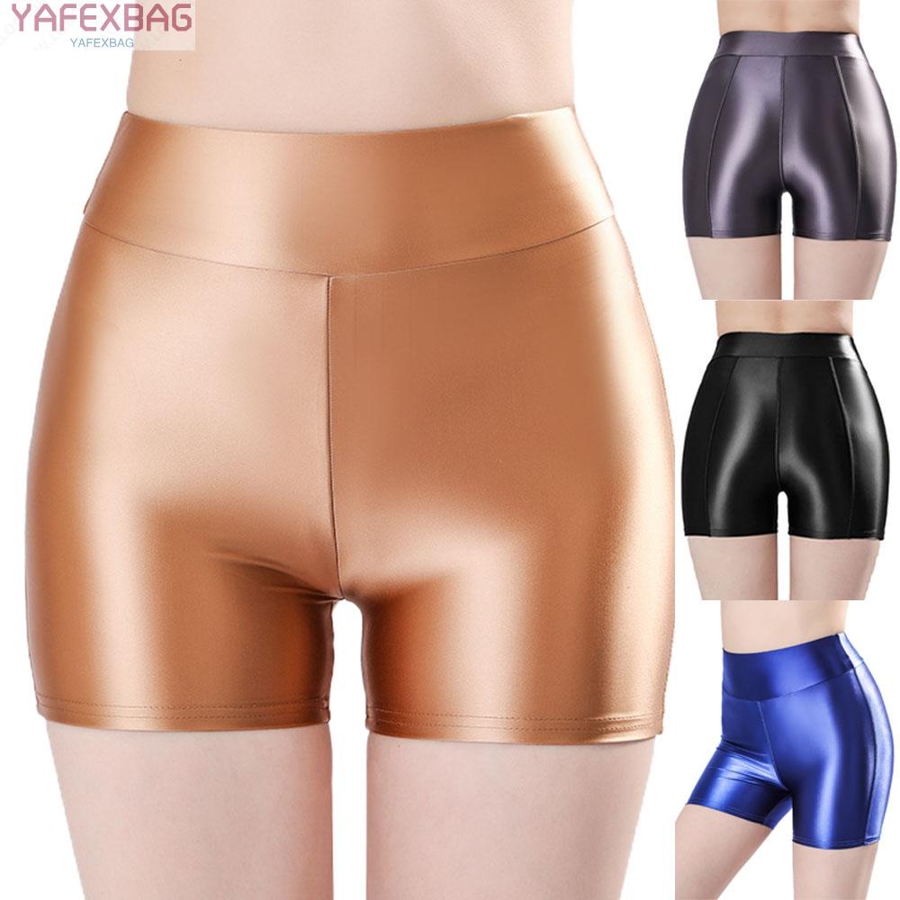 ️Womens Shorts Jeggings Leggings M-2XL Nylon Outer Wear Shiny Stretchy