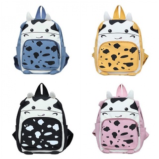 Ba Lô Đi Học Hình Bò Sữa Hoạt Hình Dễ Thương Cho Bé