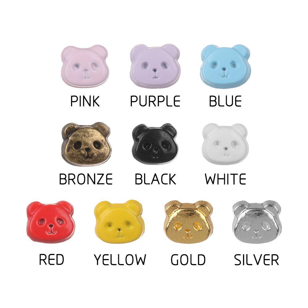 RAINBOW 20 Nút Áo Hình Gấu Trúc Cho Trang Trí Búp Bê