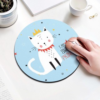 Miếng Lót Chuột Máy Tính Hình Tròn Bằng Cao Su Họa Tiết Hoạt Hình 😎😎😎