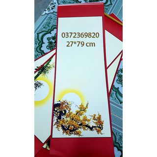 Giấy viết thư pháp mỹ thuật kích thước 27*79 và nẹp