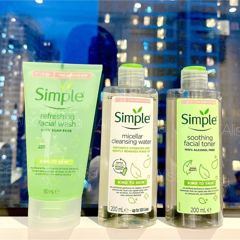 bộ chăm sóc da Simple