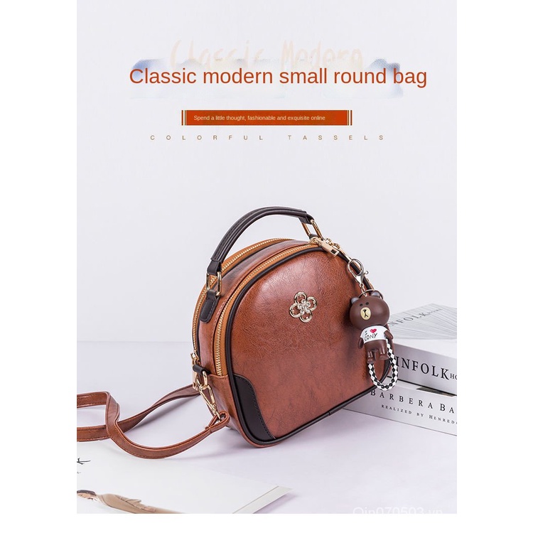 Hàng sẵn có-Bao đeo chéo nữ Túi đựng điện thoại di động Túi đeo chéo Túi đeo vai nhẹ Ba lô Túi vuông nhỏ thời trang Ba lô Túi đeo vai bằng da mềm Túi đeo vai bên