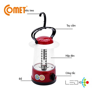 Đèn sạc 32 bóng LED Comet CM8516 (Đỏ)