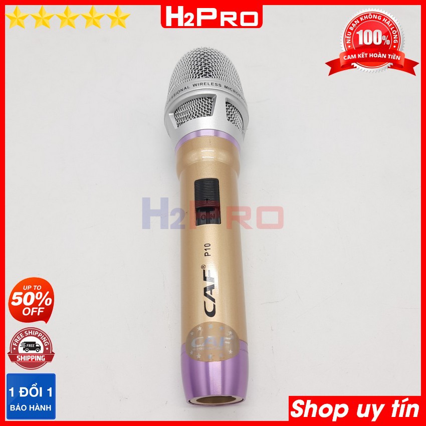 Micro karaoke có dây cao cấp CAF P10 H2Pro Chính hãng hát hay chống hú không bị tạp âm, micro karaoke cao cấp dây dài 6m