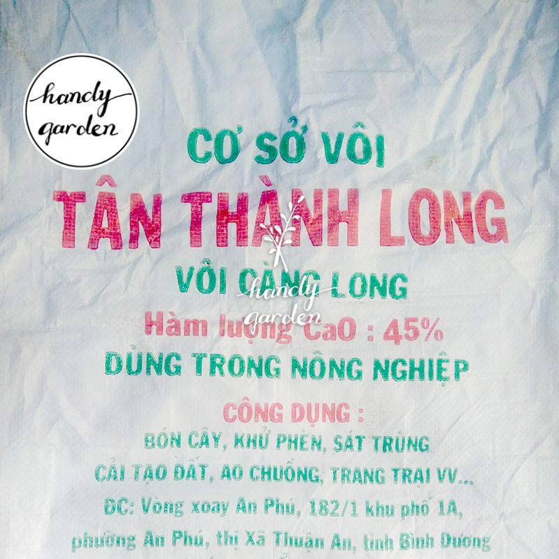 [Ship nhanh] Vôi Nông Nghiệp 100g, Sát Trùng rễ sen đá diệt nấm bệnh, Bón Cây, Cải Tạo Đất, Khử Phèn | HandyGarden