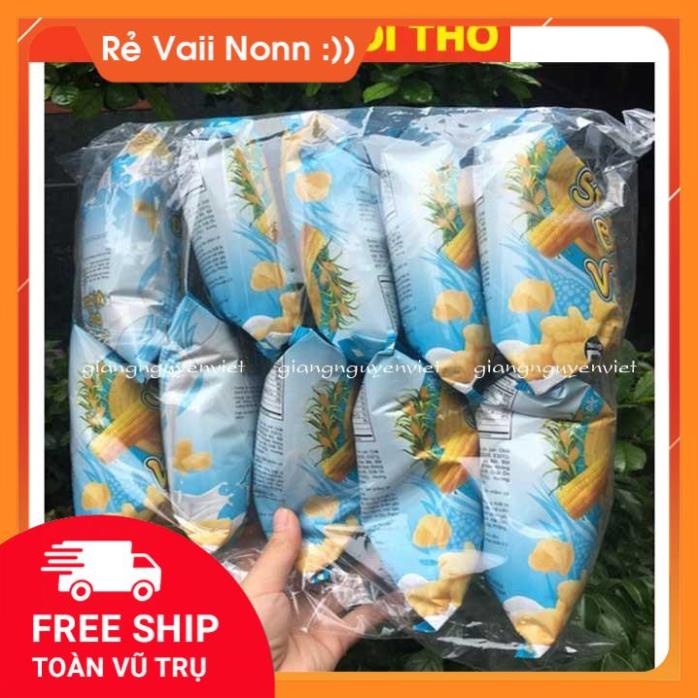 Bịch 10 gói Bim Bim Snack Bắp Vị Sữa thơm ngon 14g/gói