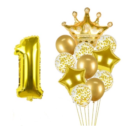 Set bóng số + bóng hình trang trí sinh nhật, chụp hình... đơn giản, dễ thương