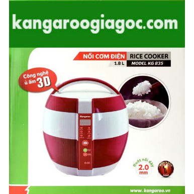 FREESHIP Nồi cơm điện kangaroo KG835 1.8L