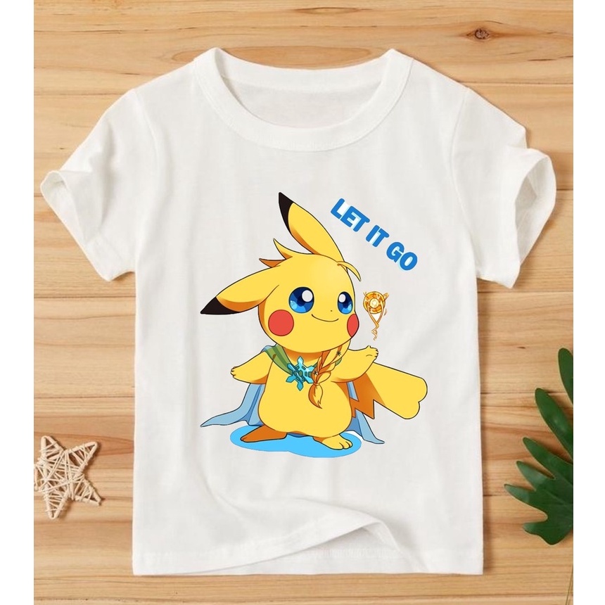 áo thun bé trai bé gái in hình pikachu pokemon dễ thương chất đẹp