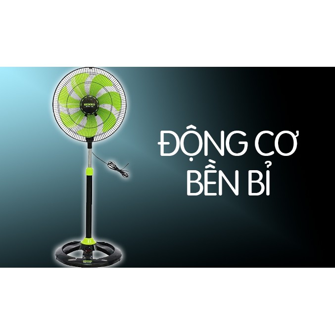 QUẠT ĐỨNG SENKO DTS1607 cao max 120cm (tặng 10 móc dán tường)