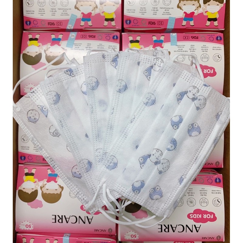 Khâu Trang Y Tế 4 Lớp Kháng Khuẩn Trẻ Em Hộp 50 Cái | BigBuy360 - bigbuy360.vn