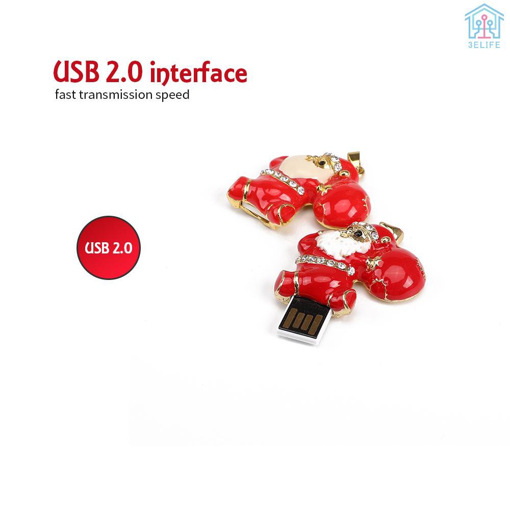 Usb 2.0 Tốc Độ Cao Ông Già Noel Pha Lê 128gb