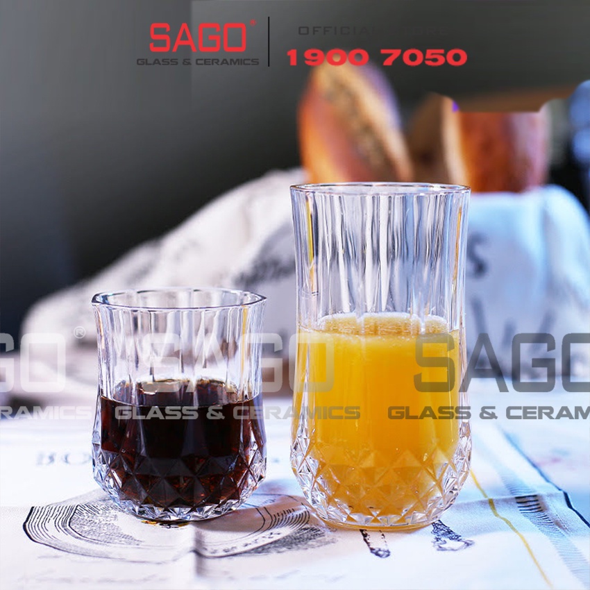 Ly thủy tinh Deli Whisky Carat Long Drink 235ml , 320ml  | Tùy Chọn Dung Tích
