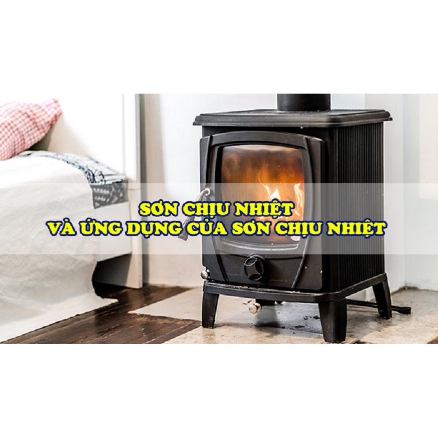 50g Sơn màu Đen Chịu Nhiệt Độ Cao cho ống pô, cổ pô, máy móc, lò nhiệt (HR500 - 600 độ C)