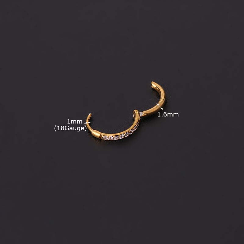 Khuyên tai tròn bằng thép không gỉ 6/8/10mm thiết kế sành điệu