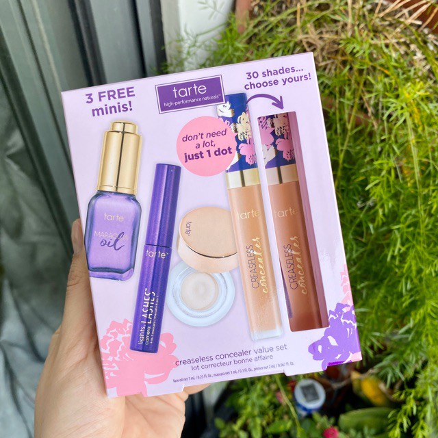 Set trang điểm mini Tarte Creaseless Concealer Value Set (Không có kem che khuyết điểm)