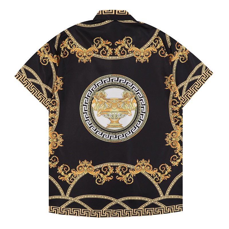 Áo Thun Tay Ngắn Chất Liệu cotton In Họa Tiết Versace Thời Trang