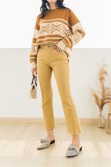 Quần Jean Ống Loe 9 tấc Xuất xịn Chuẩn Form | BigBuy360 - bigbuy360.vn