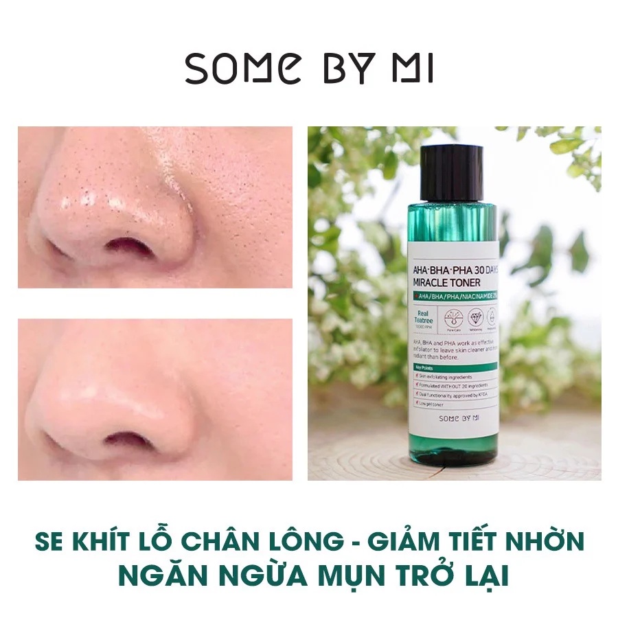 Nước Hoa Hồng Some By Mi AHA-BHA-PHA Cho Da Mụn Miracle Toner AHA-BHA-PHA 30 Days 150ml