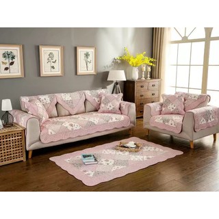 THẢM TRẢI LÓT SOFA - MẪU CHÉO HỒNG